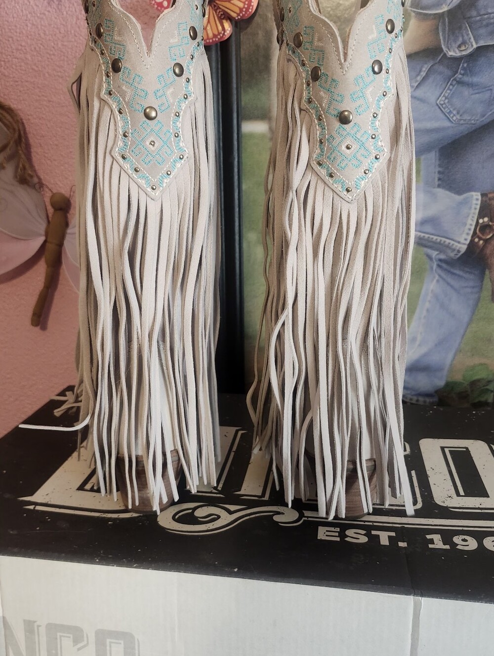 Dingo Women's Fringe Cowgirl Boots - Picture 6 of 10